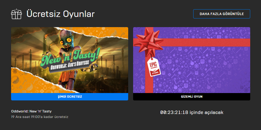 Epic Games Ücretsiz Oyun