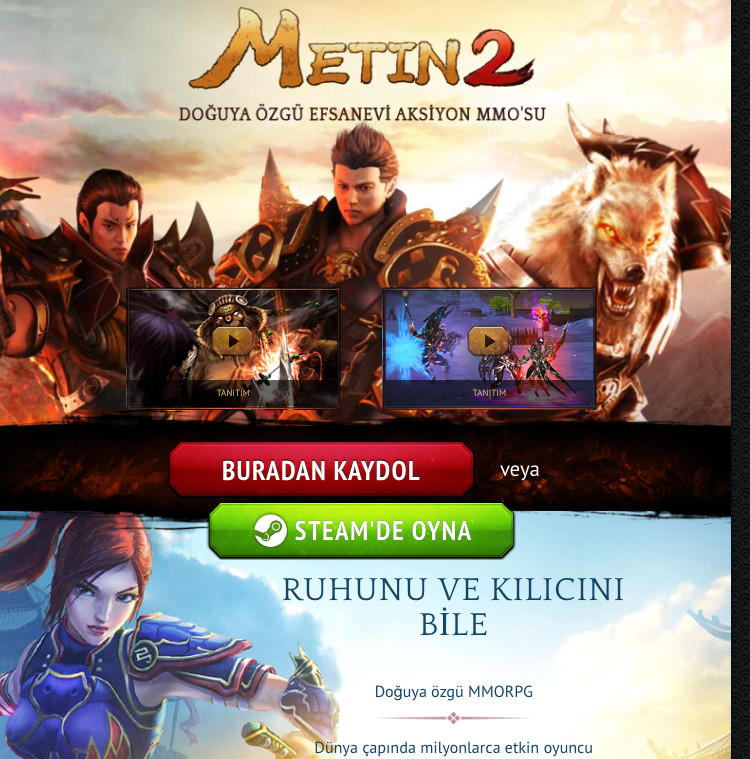 Metin2 Steam Kayıt Ol