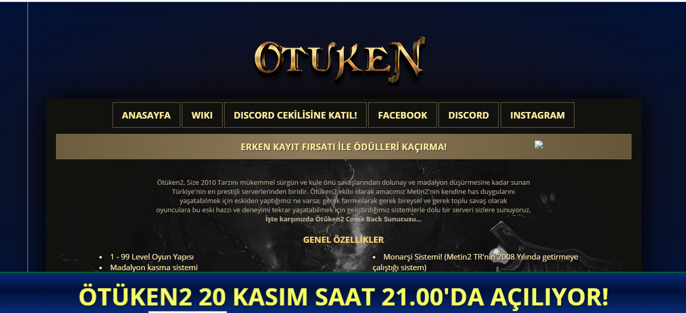 Ötüken2 tanıtım indexi, metin2 pvp tanıtım indexi